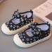 Girls Cute Floral Print Bow Shoes