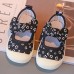 Girls Cute Floral Print Bow Shoes