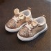 Girl Cute Sequins Solid Color Bowknot Casual Shoes