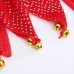 【12M-10Y】Girl Cute Christmas-themed Sequined Irregular Dress Including Santa Hat And Socks