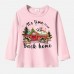 【12M-9Y】Unisex Kids Cotton Stain Resistant Christmas Print Long Sleeve Tee