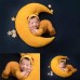 Newborn Baby Photography Props Moon Shaped Pillows Baby Photo Shoot Accessories with Stars Full  moon Baby Stuff