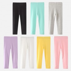 【18M-7Y】Girl Casual Solid Color Multicolor Elastic Leggings